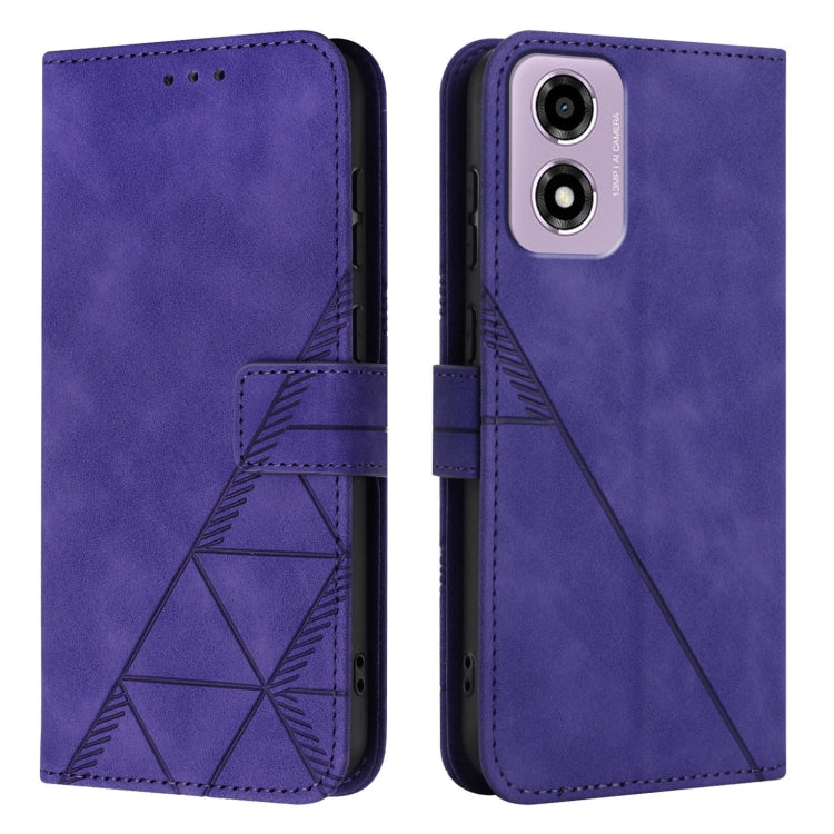 For Motorola Moto E14 Crossbody 3D Embossed Flip Leather Phone Case