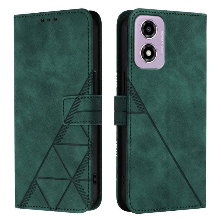 For Motorola Moto E14 Crossbody 3D Embossed Flip Leather Phone Case