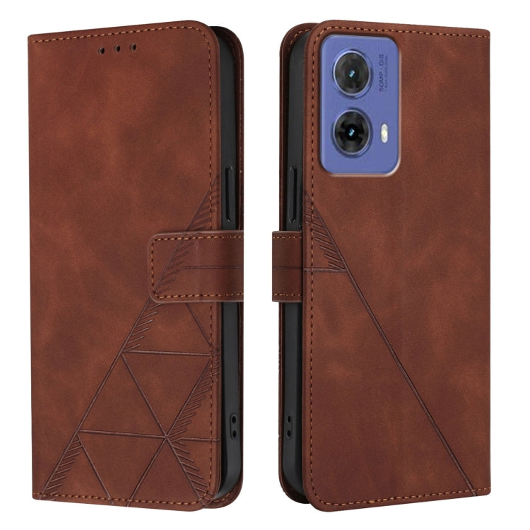For Motorola Moto G85 Crossbody 3D Embossed Flip Leather Phone Case