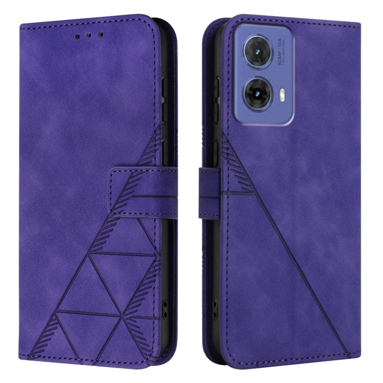 For Motorola Moto G85 Crossbody 3D Embossed Flip Leather Phone Case