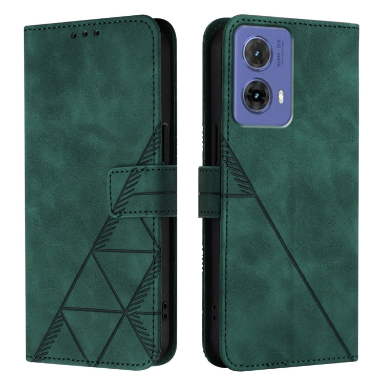For Motorola Moto G85 Crossbody 3D Embossed Flip Leather Phone Case