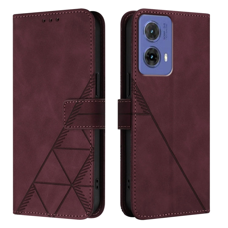 For Motorola Moto G85 Crossbody 3D Embossed Flip Leather Phone Case