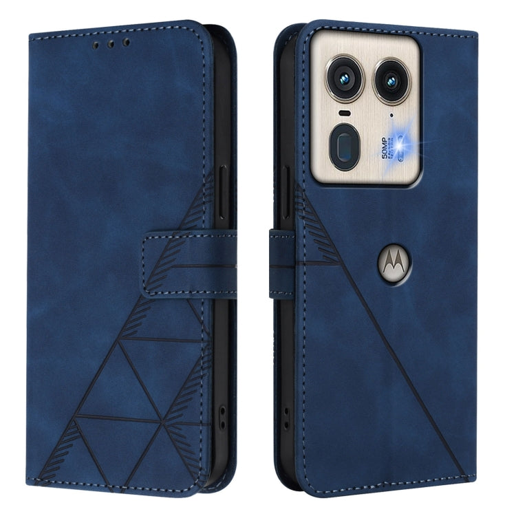 For Motorola Edge 50 5G Crossbody 3D Embossed Flip Leather Phone Case