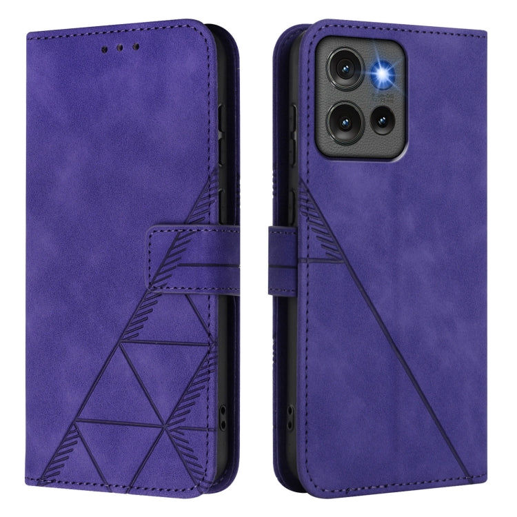 For Motorola Edge 50 5G Global Crossbody 3D Embossed Flip Leather Phone Case