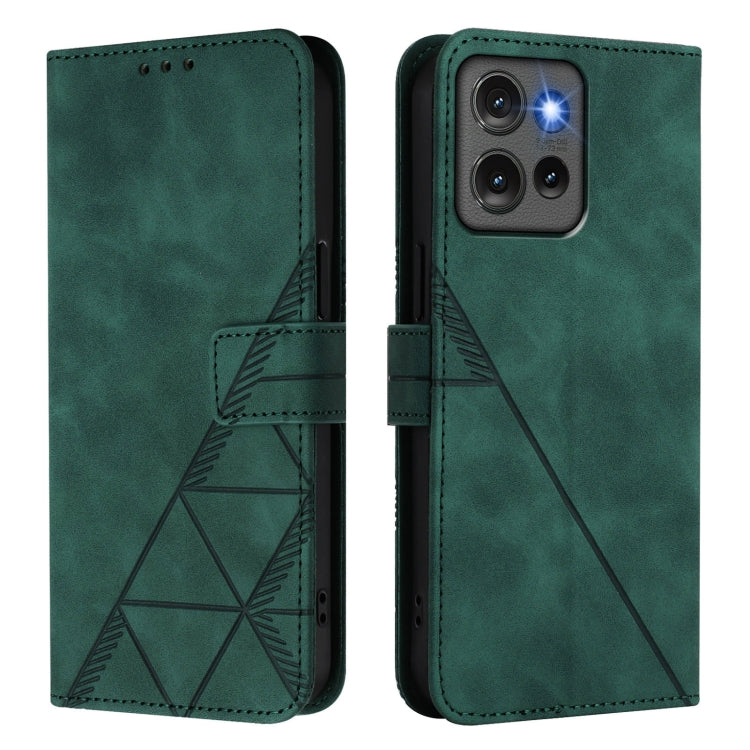 For Motorola Edge 50 5G Global Crossbody 3D Embossed Flip Leather Phone Case