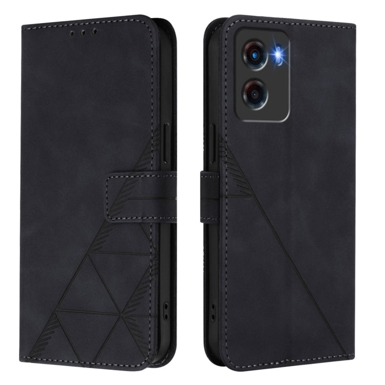 For Motorola Moto G05 Crossbody 3D Embossed Flip Leather Phone Case