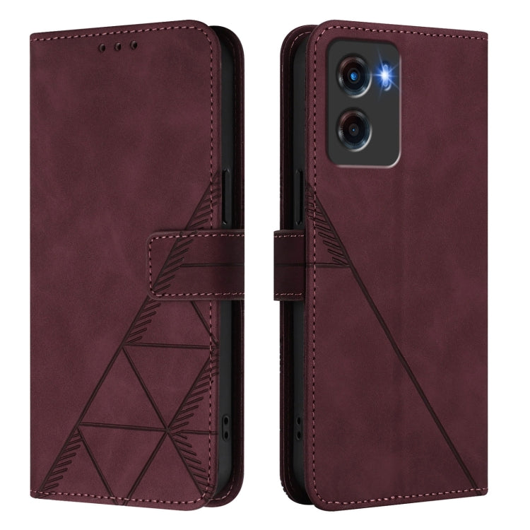 For Motorola Moto G05 Crossbody 3D Embossed Flip Leather Phone Case