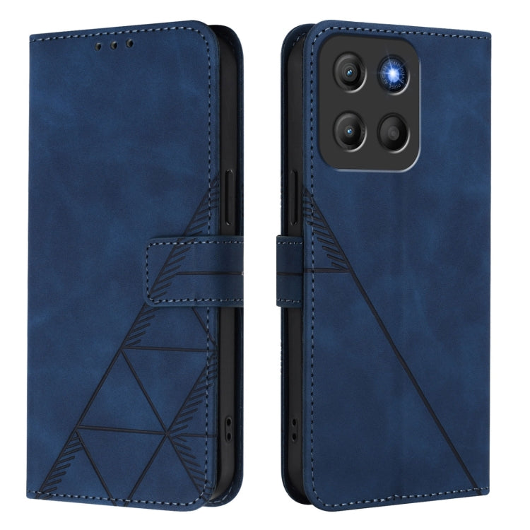 For Motorola Moto G15 Crossbody 3D Embossed Flip Leather Phone Case