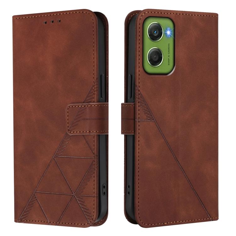 For Motorola Moto G06 4G Crossbody 3D Embossed Flip Leather Phone Case