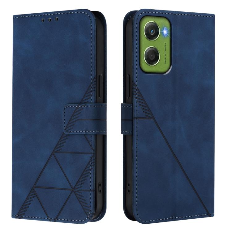 For Motorola Moto G06 4G Crossbody 3D Embossed Flip Leather Phone Case