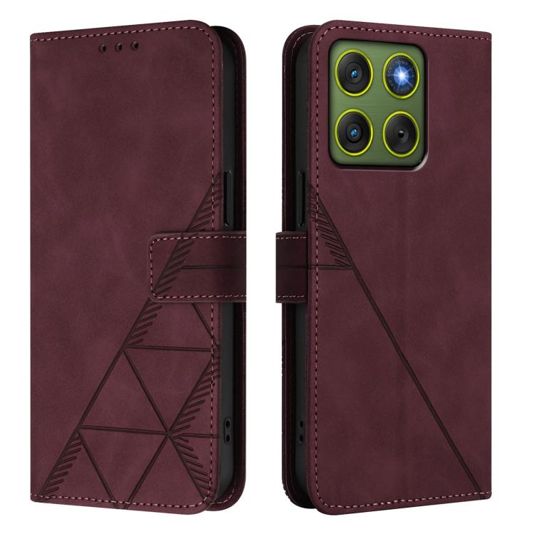 For Motorola Edge 70 5G / X70 Air 5G Crossbody 3D Embossed Flip Leather Phone Case