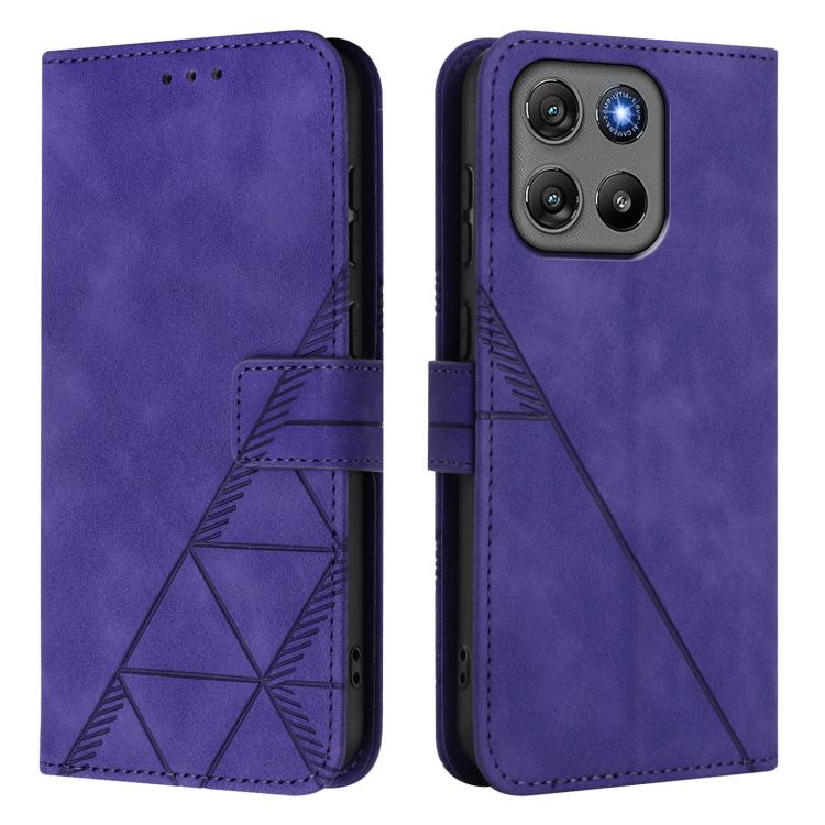 For Motorola Moto G67 Power 5G Global Crossbody 3D Embossed Flip Leather Phone Case