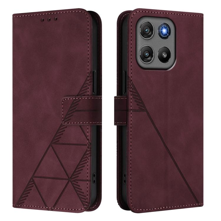 For Motorola Moto G67 Power 5G Global Crossbody 3D Embossed Flip Leather Phone Case