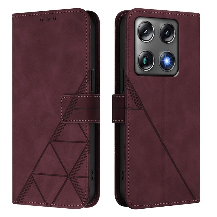 For Motorola Moto X70 Air Pro 5G Crossbody 3D Embossed Flip Leather Phone Case