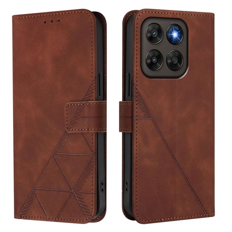For Motorola Moto G87 5G/G77 5G Crossbody 3D Embossed Flip Leather Phone Case