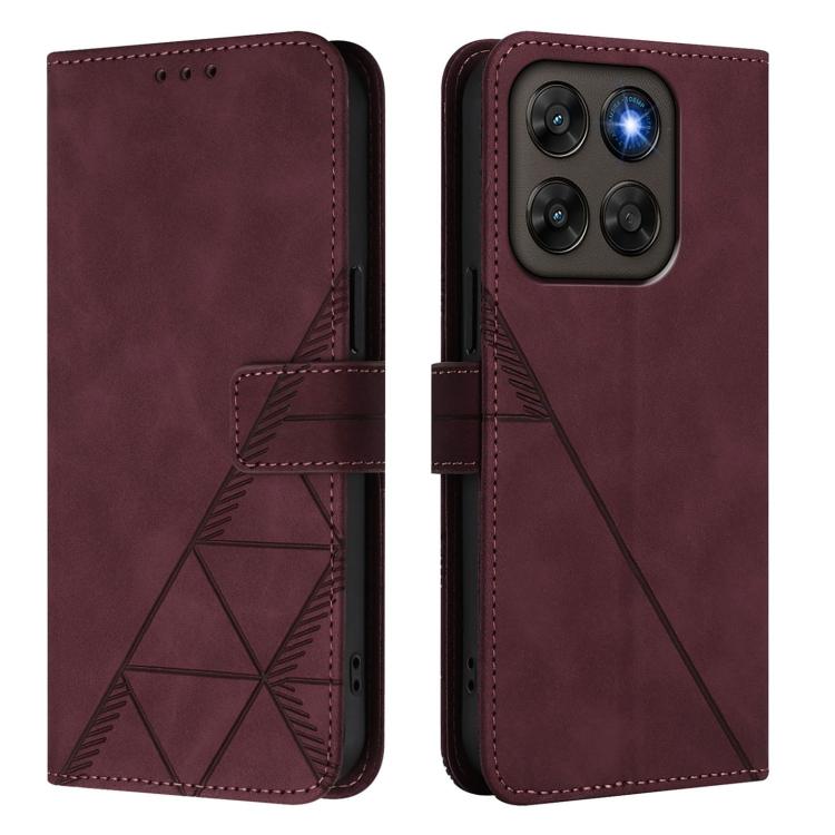 For Motorola Moto G87 5G/G77 5G Crossbody 3D Embossed Flip Leather Phone Case