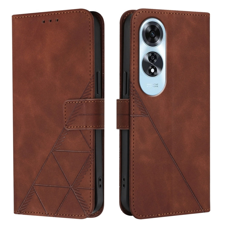 For OPPO A60 4G Global Crossbody 3D Embossed Flip Leather Phone Case