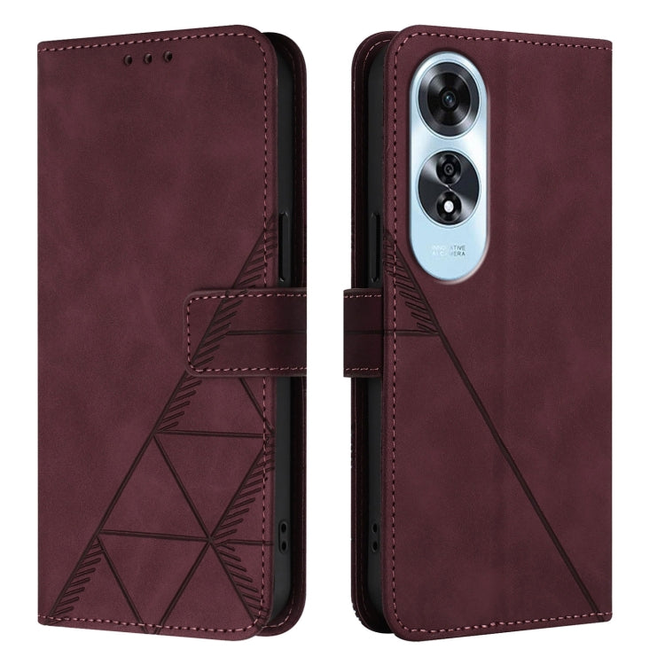 For OPPO A60 4G Global Crossbody 3D Embossed Flip Leather Phone Case