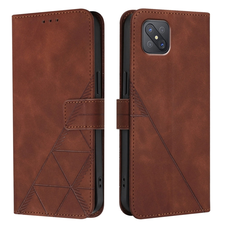 For OPPO A92s 5G Crossbody 3D Embossed Flip Leather Phone Case