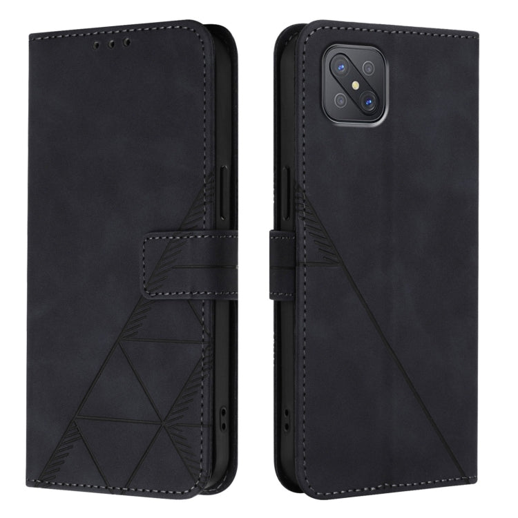 For OPPO A92s 5G Crossbody 3D Embossed Flip Leather Phone Case
