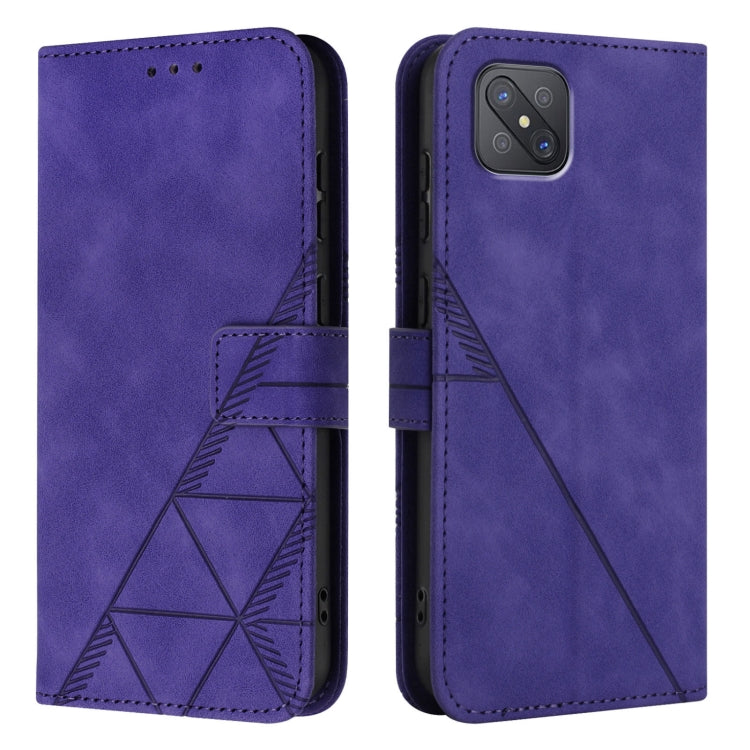 For OPPO A92s 5G Crossbody 3D Embossed Flip Leather Phone Case