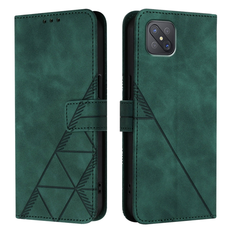 For OPPO A92s 5G Crossbody 3D Embossed Flip Leather Phone Case