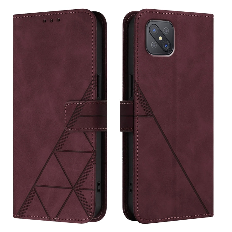 For OPPO A92s 5G Crossbody 3D Embossed Flip Leather Phone Case