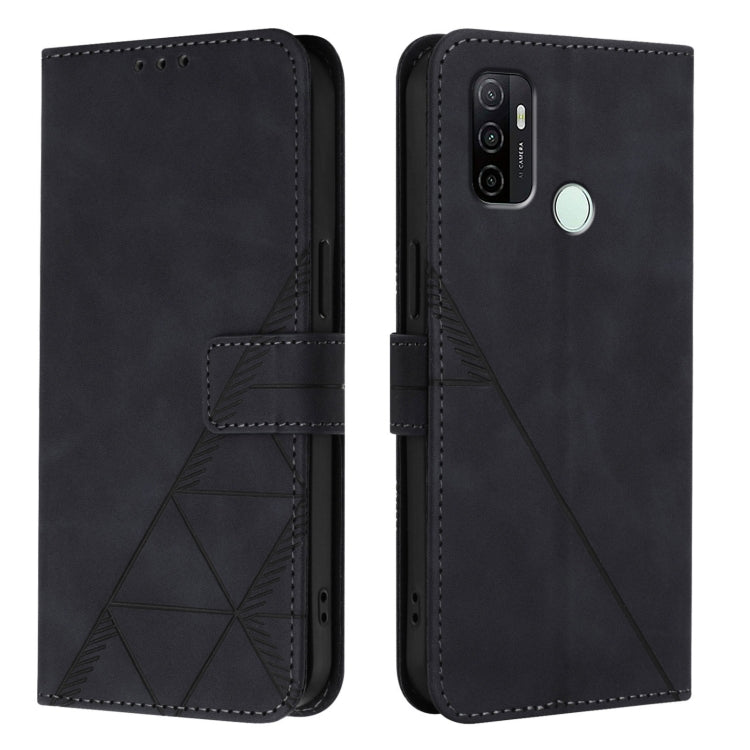 For OPPO A11s 4G Crossbody 3D Embossed Flip Leather Phone Case
