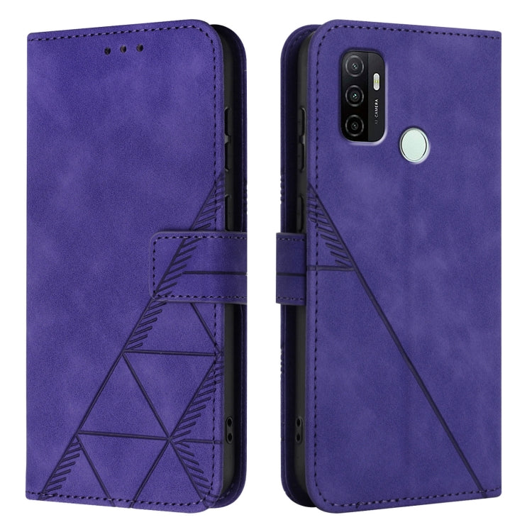 For OPPO A11s 4G Crossbody 3D Embossed Flip Leather Phone Case