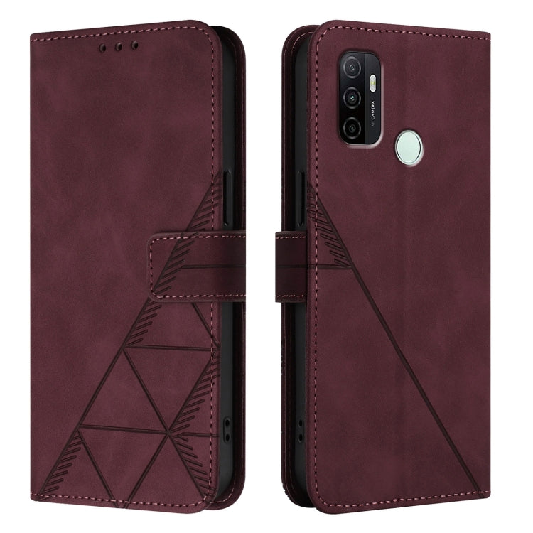 For OPPO A11s 4G Crossbody 3D Embossed Flip Leather Phone Case