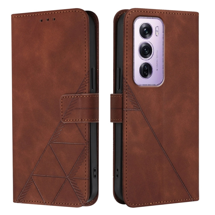 For OPPO Reno12 Pro Global Crossbody 3D Embossed Flip Leather Phone Case