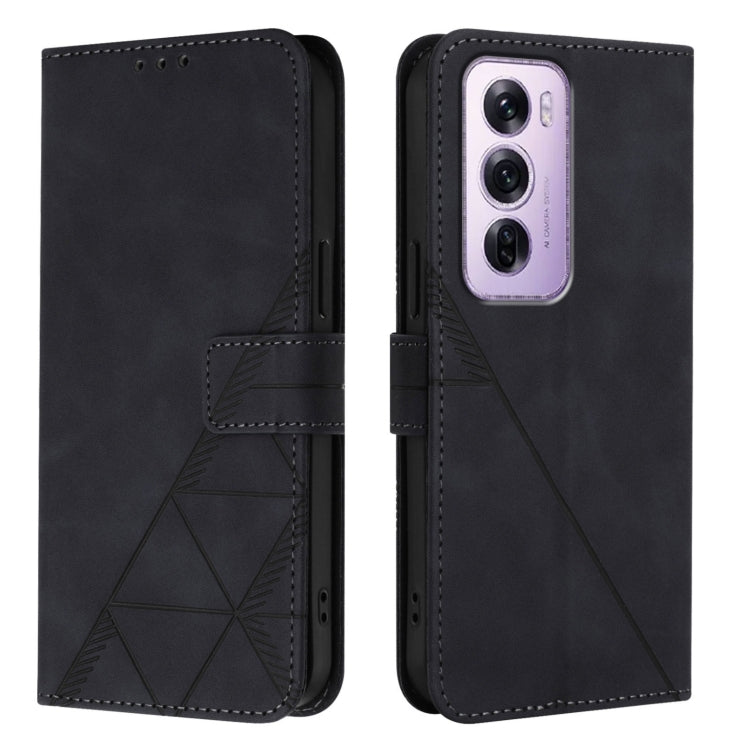 For OPPO Reno12 Pro Global Crossbody 3D Embossed Flip Leather Phone Case