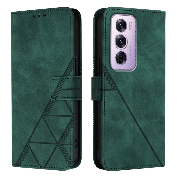 For OPPO Reno12 Pro Global Crossbody 3D Embossed Flip Leather Phone Case