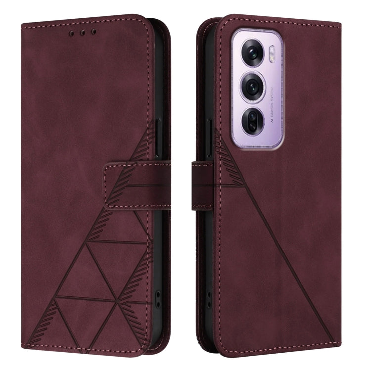 For OPPO Reno12 Pro Global Crossbody 3D Embossed Flip Leather Phone Case