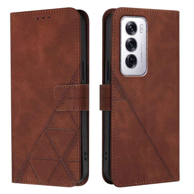 For OPPO Reno12 Global Crossbody 3D Embossed Flip Leather Phone Case