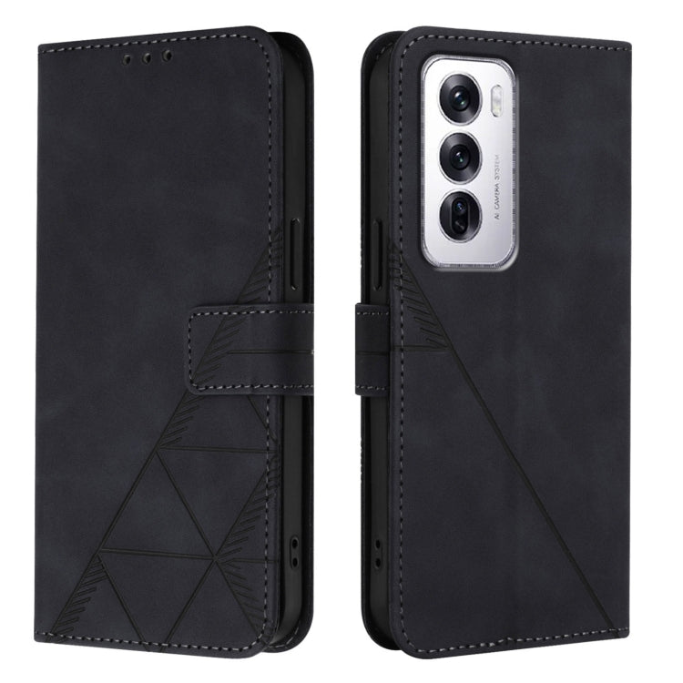 For OPPO Reno12 Global Crossbody 3D Embossed Flip Leather Phone Case