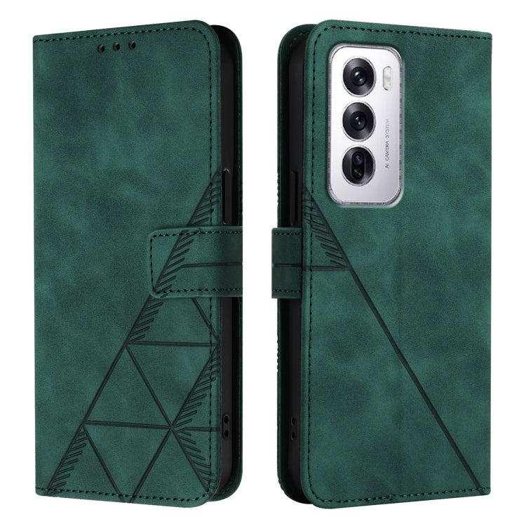 For OPPO Reno12 Global Crossbody 3D Embossed Flip Leather Phone Case