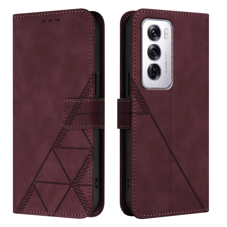 For OPPO Reno12 Global Crossbody 3D Embossed Flip Leather Phone Case