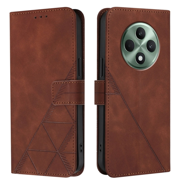 For OPPO Reno12 F 5G Global Crossbody 3D Embossed Flip Leather Phone Case
