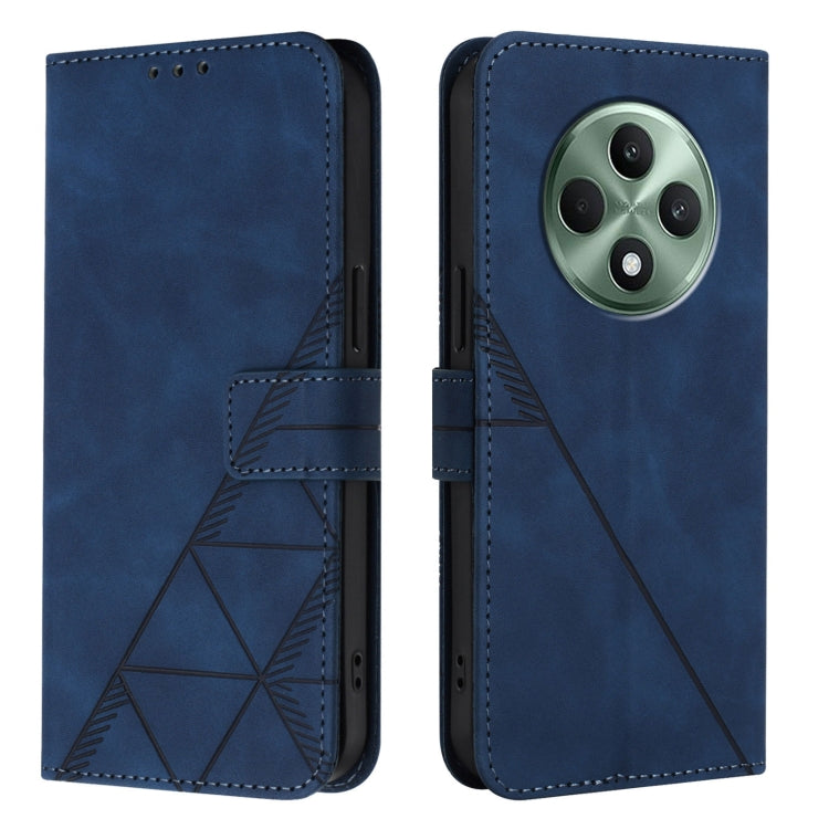 For OPPO Reno12 F 5G Global Crossbody 3D Embossed Flip Leather Phone Case