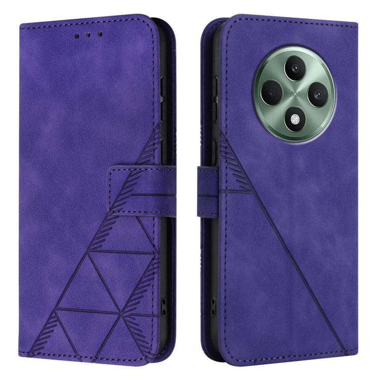 For OPPO Reno12 F 5G Global Crossbody 3D Embossed Flip Leather Phone Case
