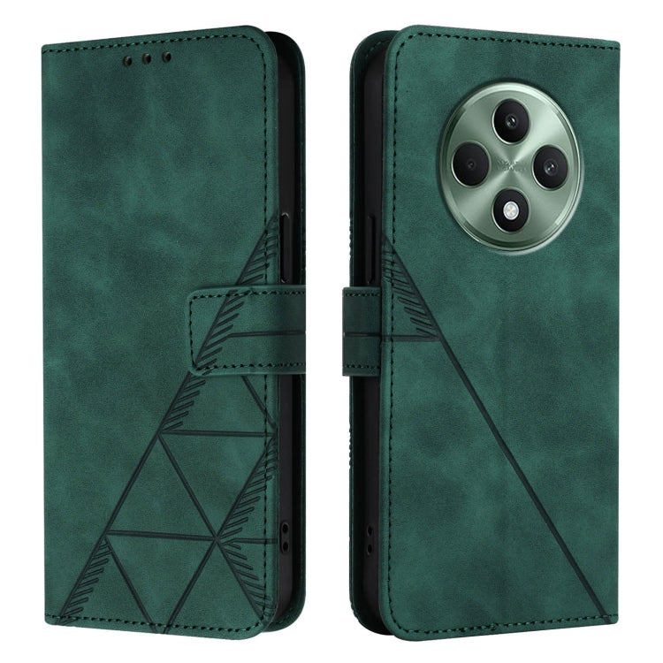 For OPPO Reno12 F 5G Global Crossbody 3D Embossed Flip Leather Phone Case