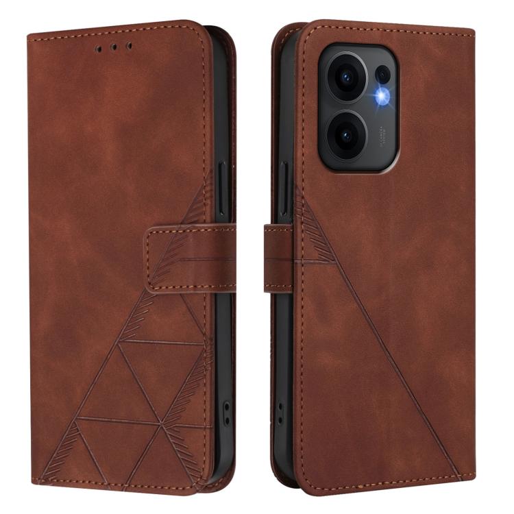 For OPPO Reno13 F 5G Global Crossbody 3D Embossed Flip Leather Phone Case