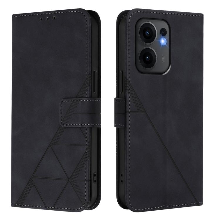 For OPPO Reno13 F 5G Global Crossbody 3D Embossed Flip Leather Phone Case