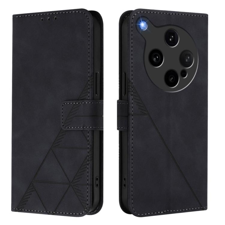 For OPPO Find X8 Ultra 5G Crossbody 3D Embossed Flip Leather Phone Case