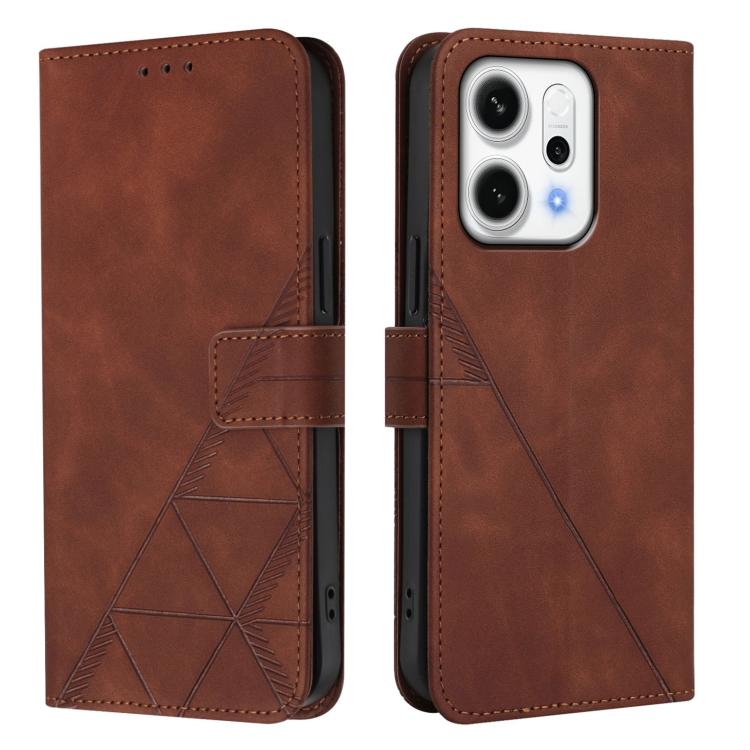 For OPPO Reno14 5G Global Crossbody 3D Embossed Flip Leather Phone Case