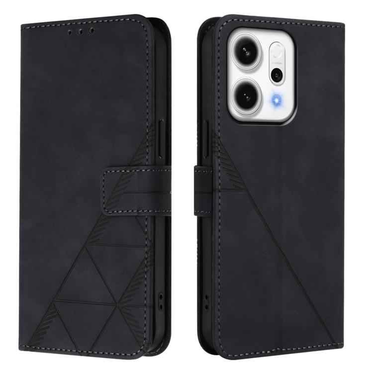 For OPPO Reno14 5G Global Crossbody 3D Embossed Flip Leather Phone Case