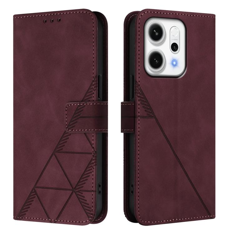 For OPPO Reno14 5G Global Crossbody 3D Embossed Flip Leather Phone Case