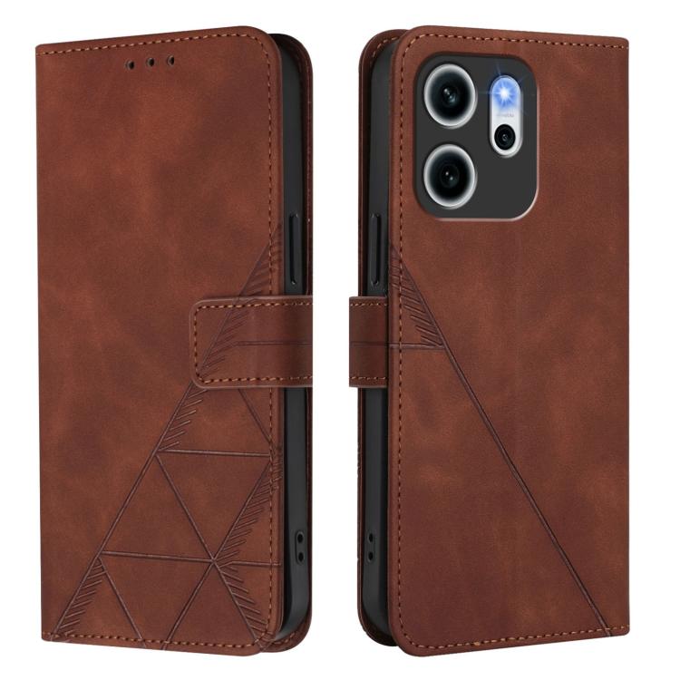For OPPO Reno14 F 5G Crossbody 3D Embossed Flip Leather Phone Case