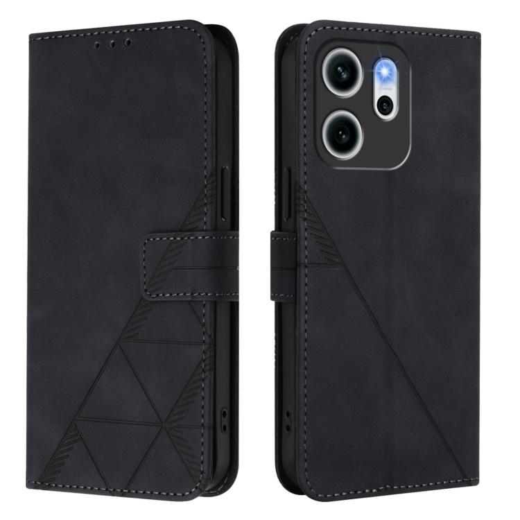 For OPPO Reno14 F 5G Crossbody 3D Embossed Flip Leather Phone Case